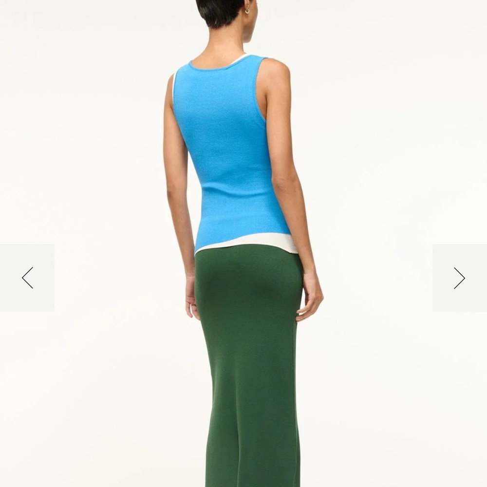 STAUD Blue and Green color block dress - Picture 7 of 7